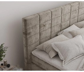 Svetlohnedá boxspring posteľ s úložným priestorom 180x200 cm Ava – Maison de Rêve
