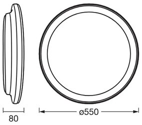 Osram - LED Stropné svietidlo ORBIS PEDERSON LED/36W/230V pr. 55 cm biela
