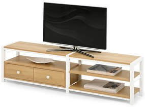 TV stolík/skrinka Empantana (biela). Akcia -16%. Vlastná spoľahlivá doprava až k Vám domov. 1137060