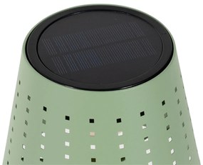 Vonkajšia stojaca lampa zelená vrátane LED 3-stupňového stmievania na solár - Ferre