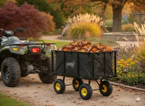 Garden Line XL DVOJFUNKČNÝ ZÁHRADNÝ VOZÍK – ČIERNY S PLACHTOU