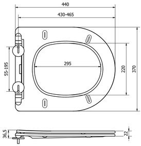 Mexen - WC sedátko SLIM DUROPLAST na wc misu LENA RICO SOFIA CARMEN (660) | soft-close, čierna, 39100185