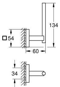 GROHE 40979DC0 - Držiak na náhradnú toaletnú rolu START CUBE lesklý chróm