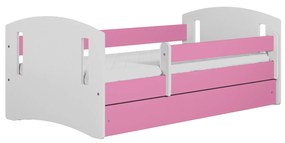 Letoss Detská posteľ CLASSIC 2 - 140/80 Ružová S matracom Bez uložného priestoru