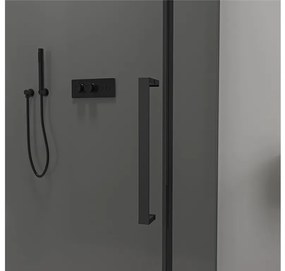 CERANO - Sprchové posuvné dvere Lantono L/P - 8 mm - čierna matná, grafitové sklo - 170x195 cm, CER-CER-8050BD7242