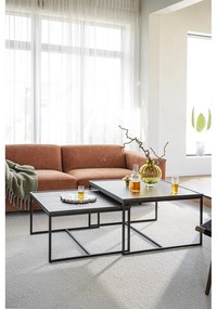 Tmavohnedý konferenčný stolík s doskou z dubového dreva ø 70 cm Deerfield – Rowico