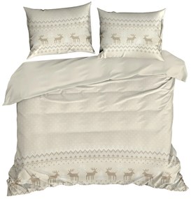 VIANOČNÉ RENFORCÉ OBLIEČKY LUKE 160X200 CM, 2 KS 70X80 CM VZOROVANÉ
