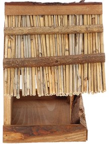 Kŕmidlo pre vtáky Wood, 22,5x27,5x17,5 cm, drevo, hnedá