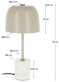 Béžová stolová lampa Kave Home Alish