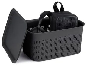 Úložný box s rúčkami BRISEN 7l, 26x18x21cm, biely S vekom / Bez veka: Bez veka