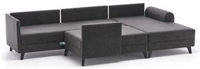 Antracitovosivá rohová pohovka (do tvaru "U") Belen – Balcab Home
