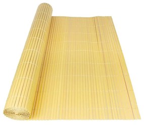 Tieniaca textília PVC 1x3m z umelého bambusu v rolke - krémová farba
