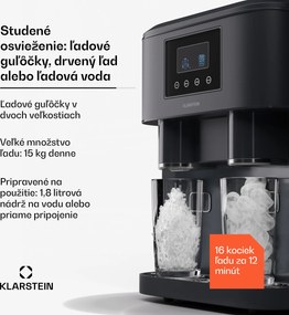 Klarstein Eiszeit Crush, výrobník ľadu, 2 veľkosti, drvený ľad