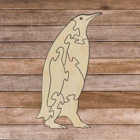 SENTOP | Drevené montessori edukačné puzzle - Tučniak | SENTOP H019 Topoľ H019