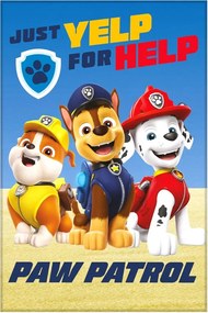 Jerry Fabrics Fleecová deka s motívom Tlapková patrola - Modrá | 100 x 150 cm