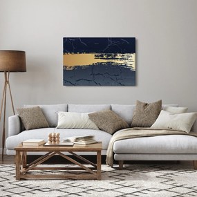 Obraz - Modrá a zlatá abstrakcia N⁰2 (90x60 cm)