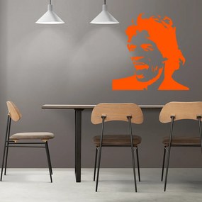 Veselá Stena Samolepka Mick Jagger Farba: oranžová, Veľkosť: 60 x 60 cm