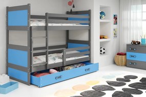 Poschodová posteľ RICO 2 - 200x90cm - Grafitový - Modrý