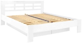 Dvojlôžková posteľ z masívu s úložným priestorom ANGELA 180x200 cm biela
