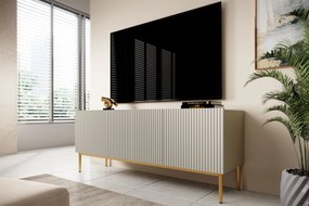 TV stolík Nicole 150 cm - kašmírová / zlaté nožičky