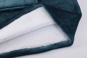 Deka s rukávmi HOODIE tmavotyrkysová