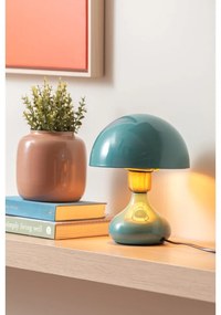 Tyrkysová stolová lampa s kovovým tienidlom (výška 23 cm) Binc – Leitmotiv