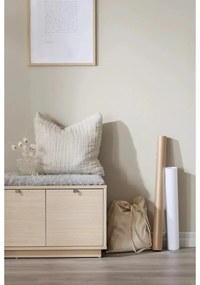 Skrinka na topánky v dekore duba s lavicou v šedo-prírodnej farbe Confetti – Rowico