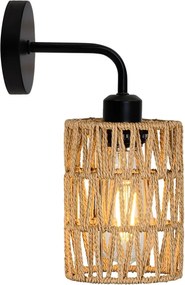 Toolight Toolight, nástenné svietidlo 1xE27 APP1623-1W, čierna-hnedá, OSW-05683
