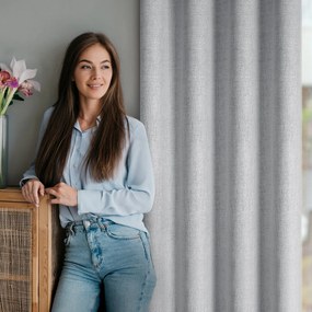 ZÁVES NA KRÚŽKOCH LINDA 140X250 CM SIVÁ