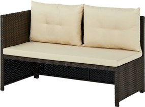 Sconto Záhradná pohovka NEAPEL hnedá/béžová