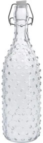 Sklenená fľaša s uzáverom Dots 1 l