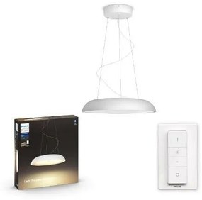 PHILIPS HUE Závesné moderné LED chytré osvetlenie HUE AMAZE s vypínačom, 39W, teplá biela-studená biela, okrúhle