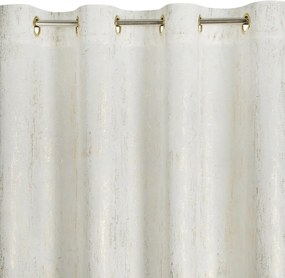 Dekorstudio Hotový zamatový záves DARA s lesklou potlačou – krémový, 140 × 250 cm