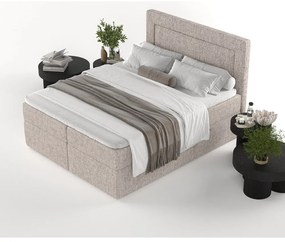 Svetlohnedá boxspring posteľ s úložným priestorom 160x200 cm Imagine – Maison de Rêve