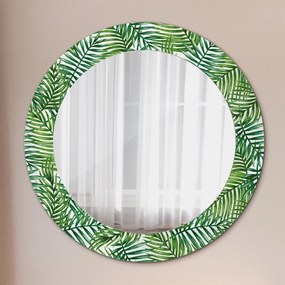 Okrúhle ozdobné zrkadlo Tropická dlaň fi 60 cm