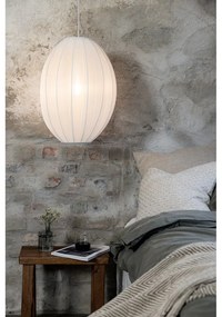 Biele závesné svietidlo s textilným tienidlom ø 40 cm Florence – Markslöjd