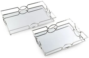 Dekoračný podnos LETA 1 02 strieborný