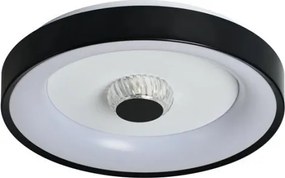 Searchlight 89735-38BK - LED stmievateľné stropné svietidlo POLKA 24W/230V + 6W priemer 38,5 cm čierna