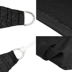 Tieniaca plachta 160 g/m² čierna 4,5x4,5x4,5 m HDPE