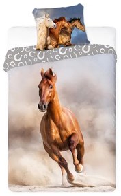 Faro Bavlnená posteľná bielizeň Horses 006 Gdy 160x200 cm