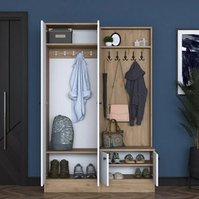 Predsieňová zostava Pone White and Walnut I