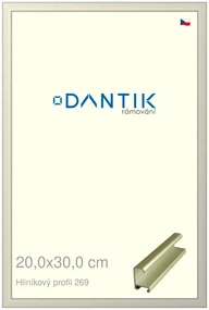 DANTIK rám na obraz 20x30 | ALU zlatá matná (Sklo Čiré)
