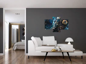 Obraz - Atramentové kvapky (90x60 cm)