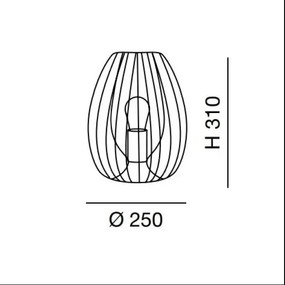 Fabas Luce 3677-34-225 - Stolná lampa CAMP 1xE27/40W/230V zlatá