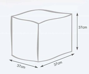 INTERMEDIC SK - Sedací vak CUBE 37x37x37 cm z ekokože | multifunkčná kocka, podnožka, sedenie