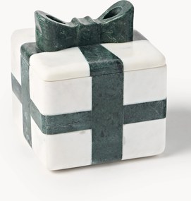 Dekoračná mramorová vianočná dóza Cutemas, Š 12 cm