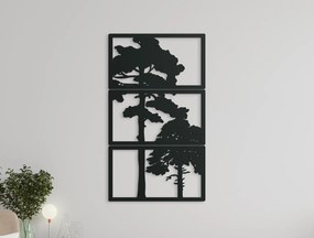 drevko Viacdielny obraz Stromy Rozmer obrazu: 65 x 37 cm, Farba dekorácie: Čierna