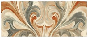 Obraz - Vír v zemitých farbách (120x50 cm)