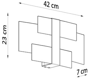 Nástenné svietidlo Celia, 1x mliečne sklenené tienidlo, ch