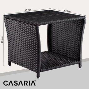 InternetovaZahrada Ratanový stolík Vedis 45x45x40 cm - čierny